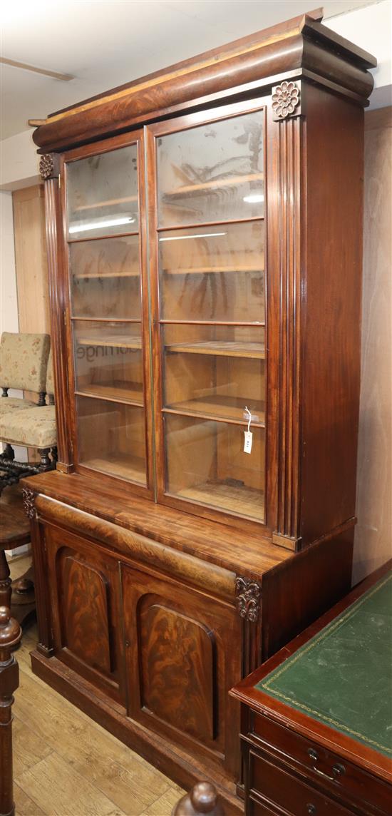 A Victorian mahogany library bookcase W.138cm